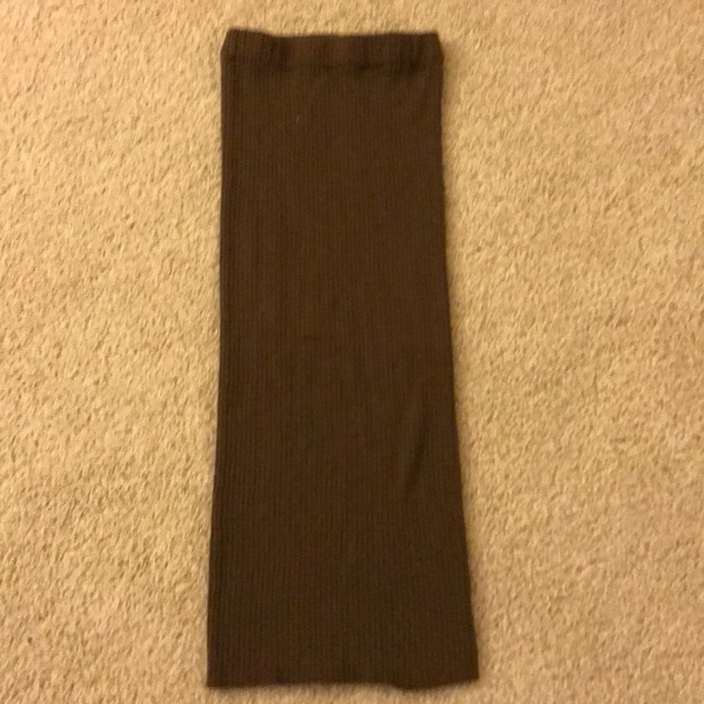 Olive green maxi skirt